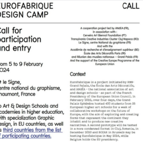 Lancement de l’Appel à participation EuroFabrique Design Camp pour les écoles supérieures d’art et design